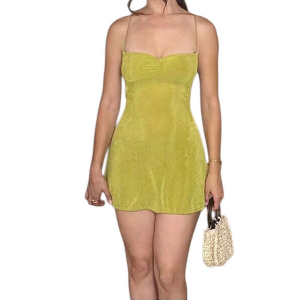 Amplova Criss-Cross Backless Mini Dress.